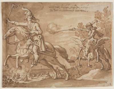 La mort à cheval poursuivant un chevalier volant, 1631 - Sebastian Vrancx