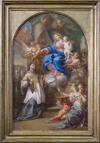 Madone avec Enfant et Saint Jean de Népomucène - Sebastiano Conca