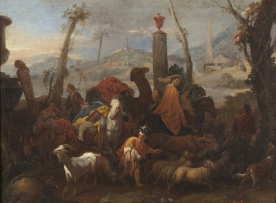 Le voyage de Jacob et la colonne de Béthel, vers 1640 - Sébastien Bourdon