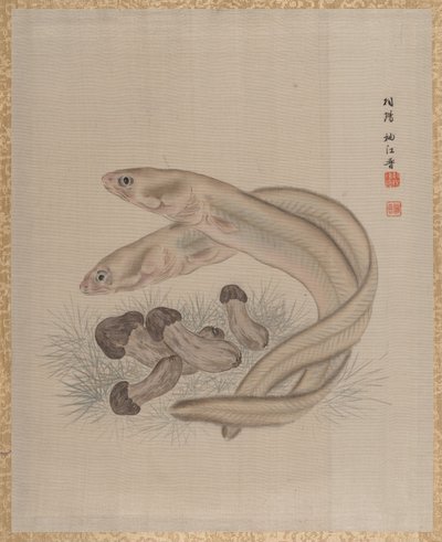 Anguilles, vers 1890-92 - Seki Shuko