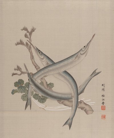 Trois poissons et une branche - Seki Shuko