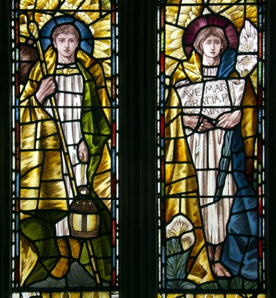 Mortehoe, St Mary, Heaton Butler & Bayne, Selwyn Image, Archanges St Raphaël et St Gabriel - Selwyn Image Selwyn Image