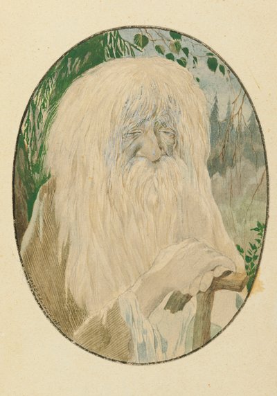 Leshy. Illustration du poème Ruslan et Ludmila par A. Pouchkine, 1921-1926 - Sergei Vasilevich Chekhonin