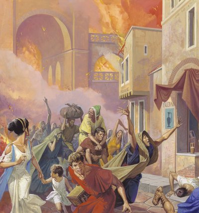 Échapper au grand incendie de Rome en 64 après J.-C. - Severino Baraldi