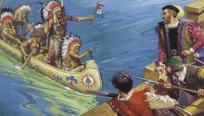 Deuxième remontée du Saint-Laurent par Jacques Cartier - Severino Baraldi