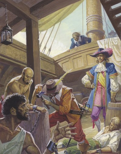 William Dampier fait mettre aux fers les mutins - Severino Baraldi
