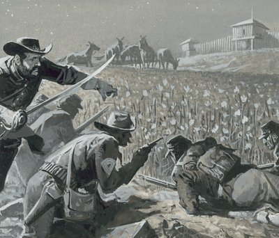 Avec ses hommes dissimulés, Fetterman attend les Indiens en maraude - Severino Baraldi