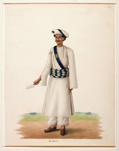 Harkarah avec une lettre, vers 1846 - Shaik Muhammad Amir of Karraya