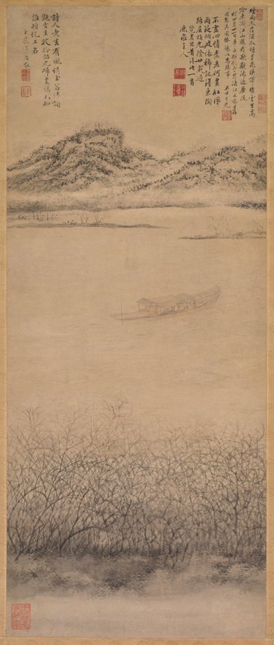 La traversée du fleuve Yangzi, vers 1700-1720 - Shang Rui