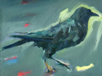Corbeau en marche, 2024 (huile sur toile) - Shaun Carey