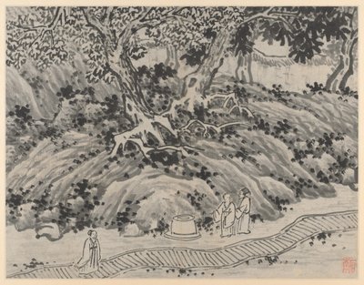 Douze Vues de la Colline du Tigre, Suzhou : La Source du Fou - Shen Zhou