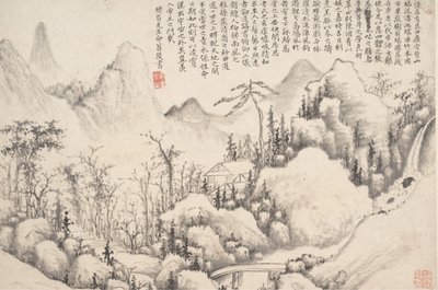 Retraite en montagne, datable de 1654-55 - Shi Lin