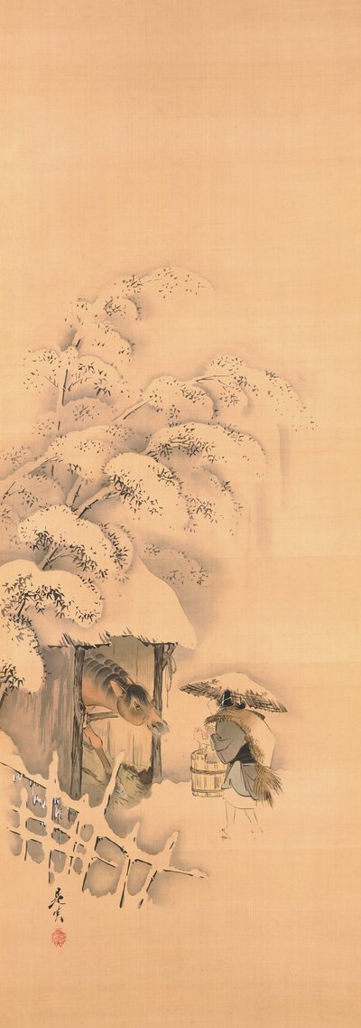 Noh-Spiel Hachinoki, eines von drei - Shibata Zeshin
