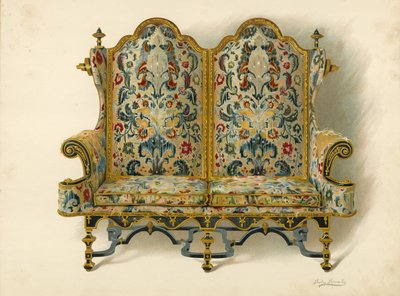 Canapé, propriété du Duc de Leeds (chromolitho) - Shirley Charles Llewellyn Slocombe