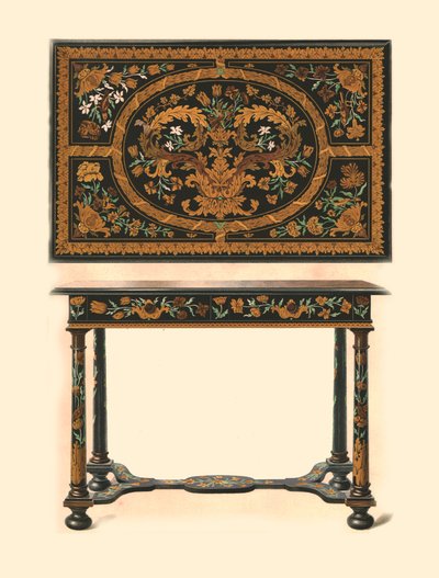 Table incrustée de marqueterie, 1905 - Shirley Charles Llewellyn Slocombe