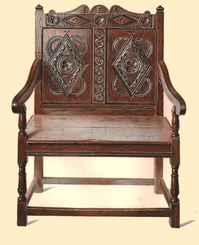 Chaise double en chêne gallois, 1904 - Shirley Charles Llewellyn Slocombe