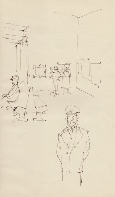 Garde dans une Galerie d