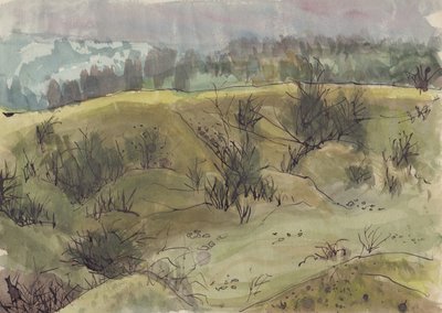 Paysage avec des buissons, Italie - Shirley Markham