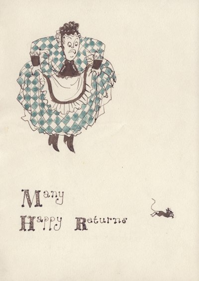 Femme effrayée par une souris - Shirley Markham