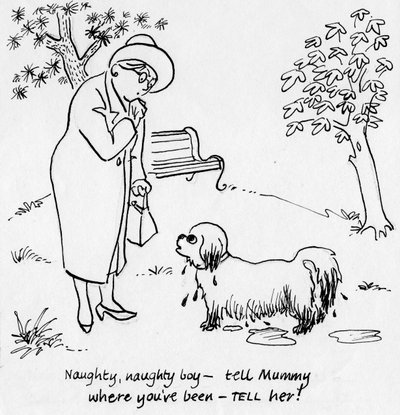 Femme avec chien - Shirley Markham