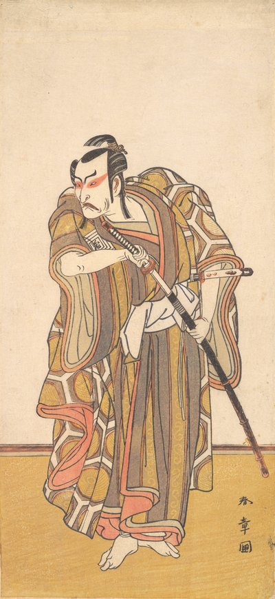 Ichikawa Danzo III en samouraï tirant une épée, vers 1772 - Shunsho
