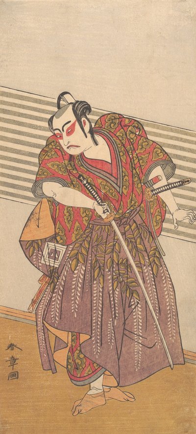 Le deuxième Ichikawa Yaozo en samouraï, probablement 1773 - Shunsho