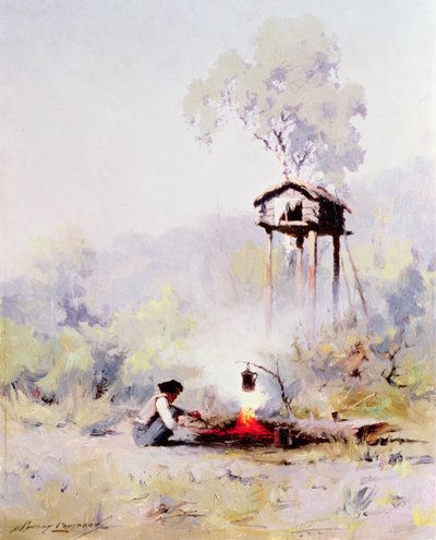 Feu de camp - Sidney Laurence