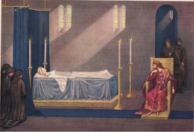 Charlemagne et la morte Fastrada. Assis à côté de Fastrada à Ingelheim - Sidney Meteyard