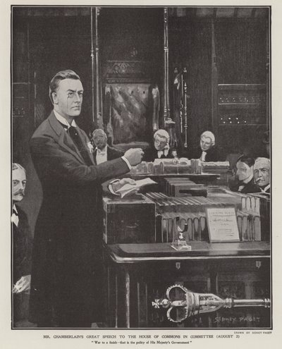 Discours de Joseph Chamberlain sur la guerre des Boers à la Chambre des communes le 2 août 1901 - Sidney Paget