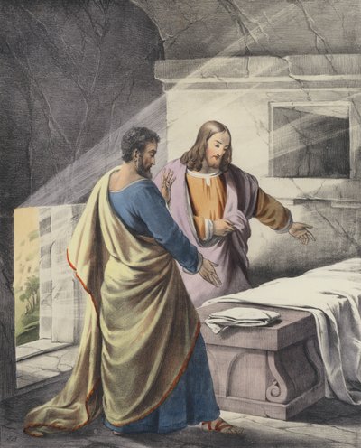 Pierre et Jean au sépulcre, "Il est ressuscité" - Siegfried Detler Bendixen