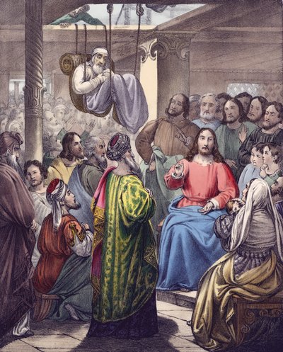 Le paralytique amené à Christ par ses amis - Siegfried Detler Bendixen