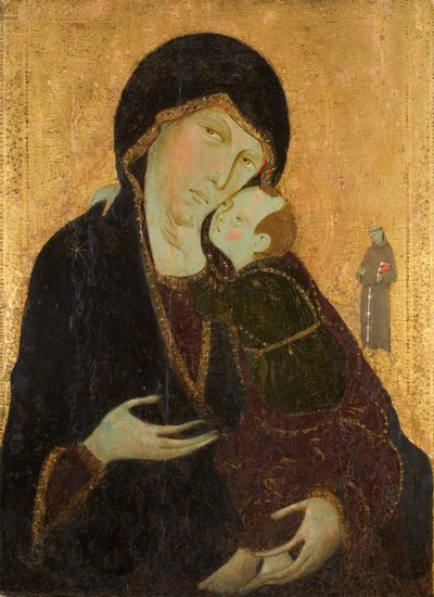 Madone et Enfant avec Saint François, vers 1285 - Sienese School