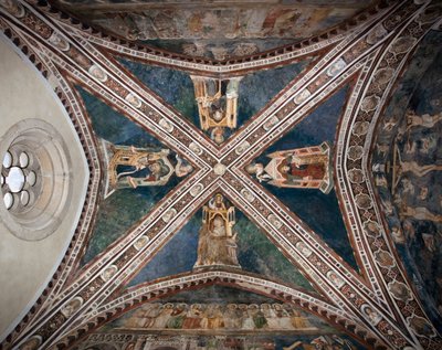 Vue des fresques décorant l