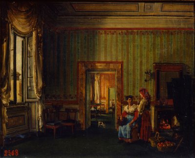 Intérieur de la maison du prince Alexandre Golitsyn à Rome, 1830 - Silvestr Fedosievich Shchedrin