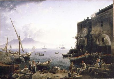 Vue de Naples, le quai de Santa Lucia - Silvestr Fedosievich Shchedrin