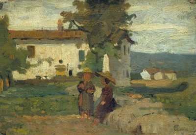 Paysans au soleil - Silvestro Lega