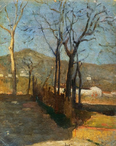 Vue avec arbres, triptyque d
