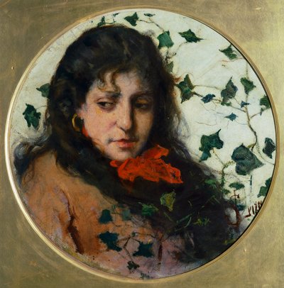 Femme avec du lierre - Silvestro Lega