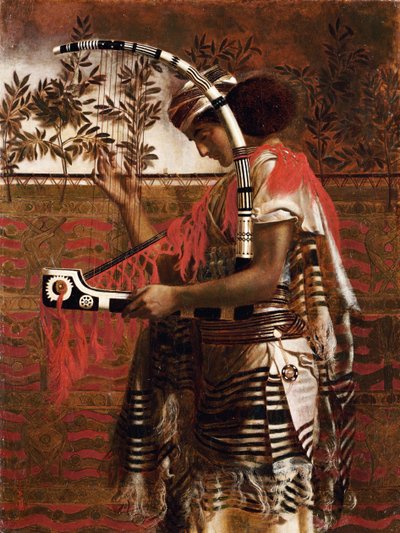 Un jeune musicien employé dans le service du Temple pendant la fête des Tabernacles, plus tard appelé Hosanna, 1862 - Simeon Solomon