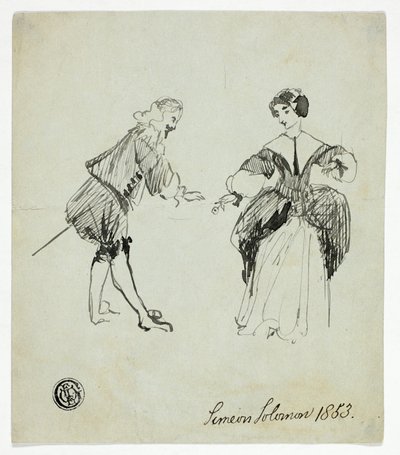 Cavalier et dame - Simeon Solomon
