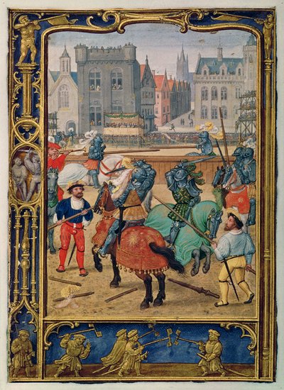 Juin : Joutes et jeu avec des chevaux de bois, d