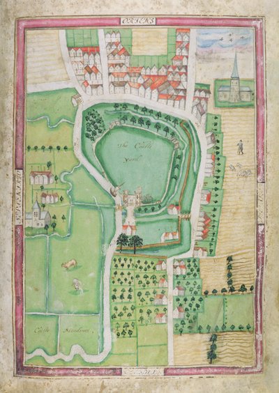 Château de Hertford et cour du château, du 