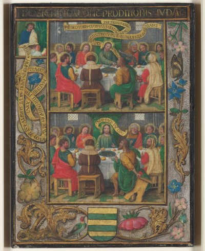 Feuille unique avec scènes de la Dernière Cène - Simon Bening