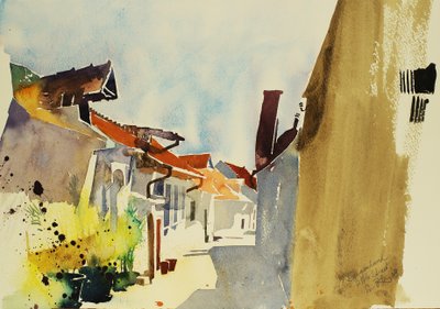 Burgenland, 2003 (aquarelle) - Simon Fletcher