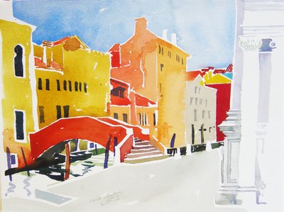 Campo S Guistina, 2006 (aquarelle) - Simon Fletcher