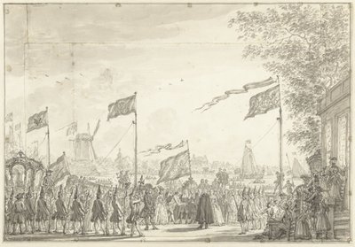 Adieu de Guillaume V et de son épouse à Buitenamstel, 1768 - Simon Fokke