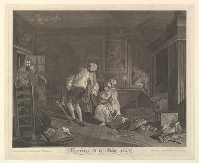 Mariage à la mode, planche V - Simon Francois Ravenet