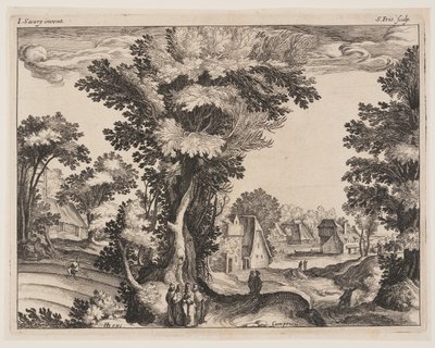 Parabole du semeur, tirée de Paysages avec scènes de la vie du Christ - Simon Frisius