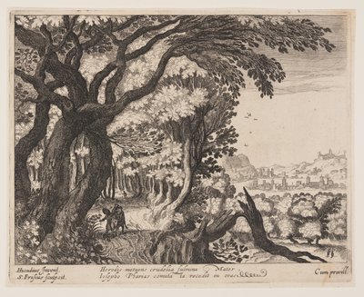 La fuite en Égypte, extrait de Paysages avec scènes de la vie du Christ - Simon Frisius