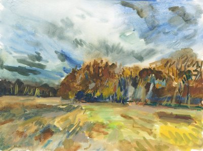 Richmond Park, 2018 (aquarelle sur papier) - Simon Neville